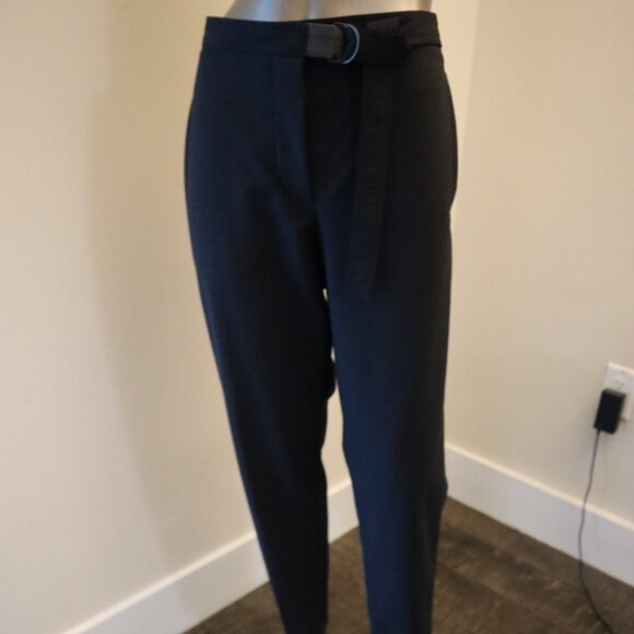 Brunello Cucinelli Pants - Brunello Cucinelli Gray Pants Monili D-Ring Stretch Wool Blend Straight Size 10